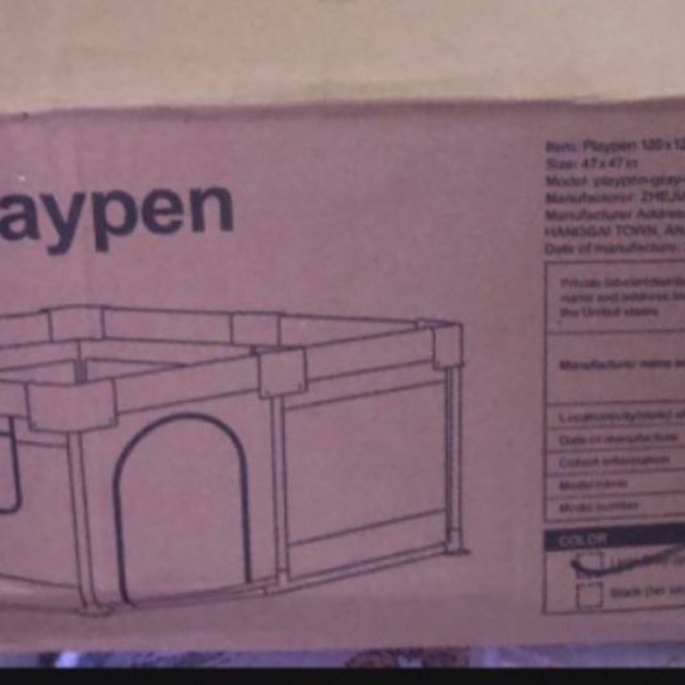 Playpen Boxed Play Yard - Brown Kraft Printing